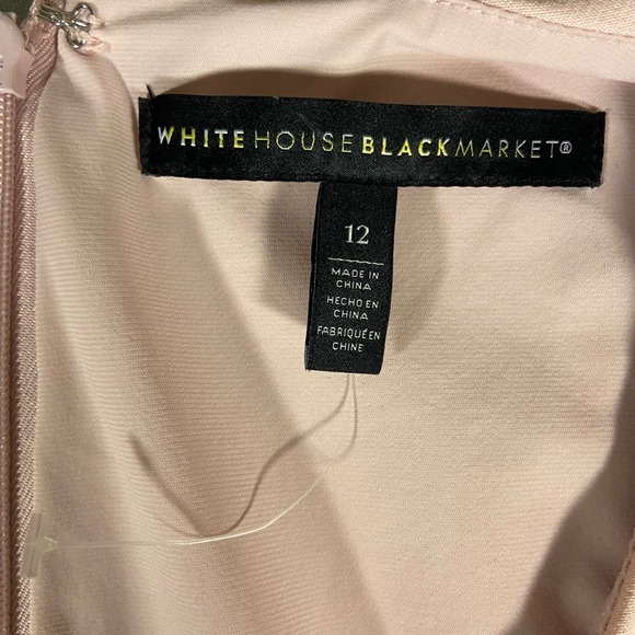 White House Black Market Sleeveless Sheath Dress Color Block Pink Black - Picture 4 of 5